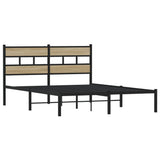 Vidaxl bedframe zonder matras metaal sonoma eikenkleurig 160x200 cm