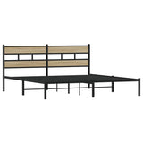 Vidaxl bedframe zonder matras metaal sonoma eikenkleurig 180x200 cm