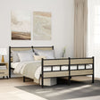 Vidaxl bedframe zonder matras metaal sonoma eikenkleurig 140x200 cm