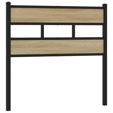 Vidaxl vervangend hoofdbord 90 cm ijzer en bewerkt hout sonoma eikenkleurig