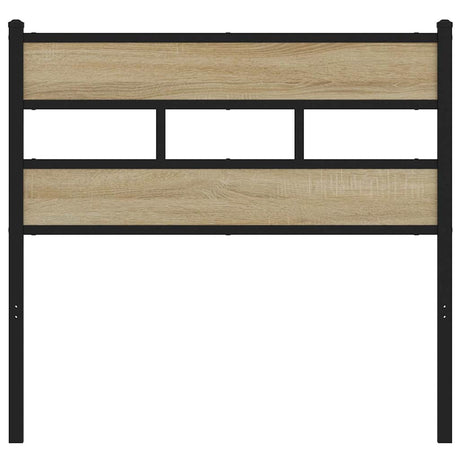Vidaxl vervangend hoofdbord 90 cm ijzer en bewerkt hout sonoma eikenkleurig