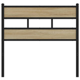 Vidaxl vervangend hoofdbord 107 cm ijzer en sonoma eikenkleurig