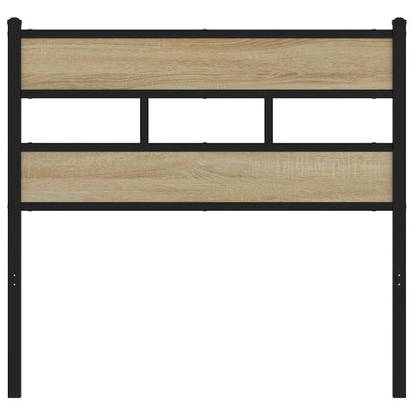 Vidaxl vervangend hoofdbord 107 cm ijzer en sonoma eikenkleurig