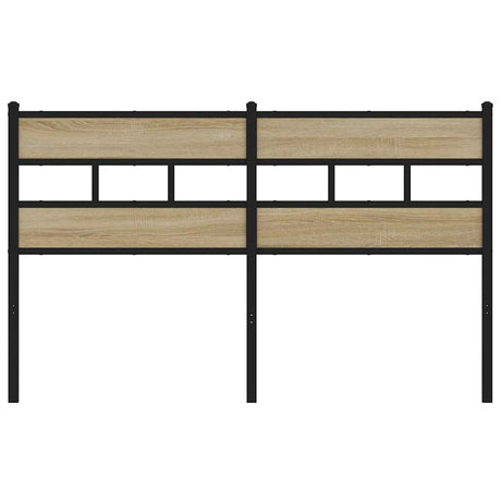 Vidaxl vervangend hoofdbord 140 cm ijzer en sonoma eikenkleurig