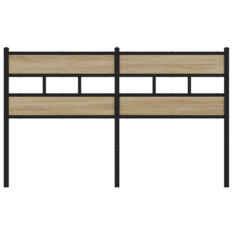 Vidaxl vervangend hoofdbord 150 cm ijzer en sonoma eikenkleurig