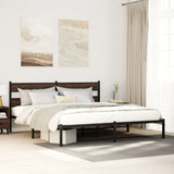 Vidaxl bedframe met hoofdbord zonder matras bruin eiken 183x213 cm