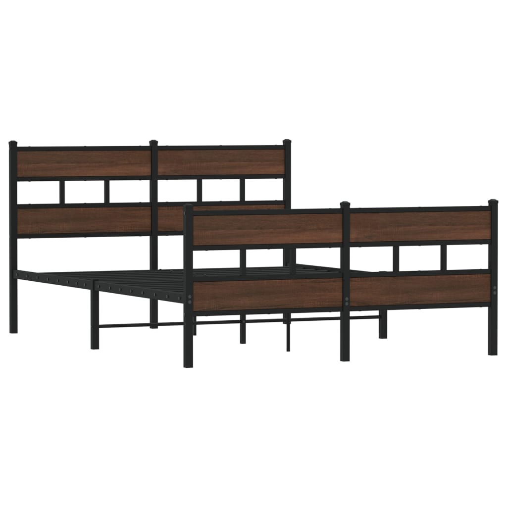 Vidaxl bedframe met hoofdbord en voetbord zonder matras 137x190 cm