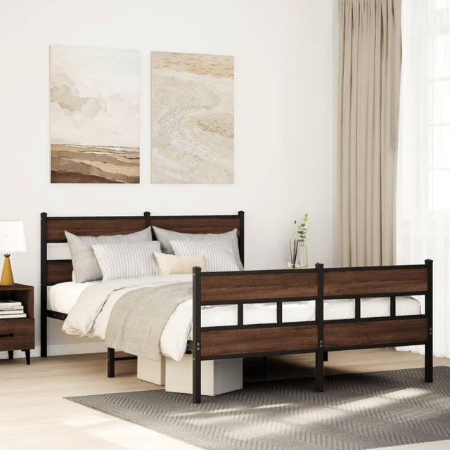 Vidaxl bedframe met hoofdbord en voetbord zonder matras 137x190 cm