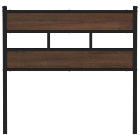 Vidaxl vervangend hoofdbord 75 cm bewerkt hout en staal bruin eikenkleurig