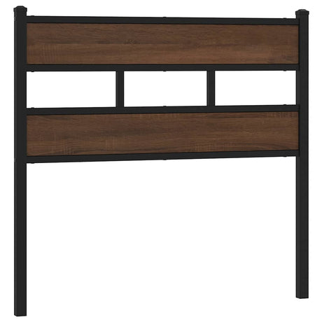 Vidaxl vervangend hoofdbord 100 cm bewerkt hout en staal bruin eikenkleurig