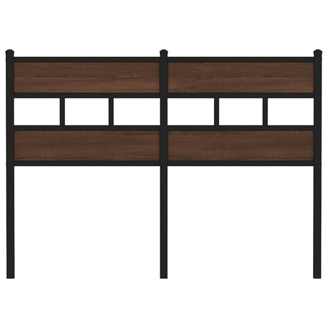 Vidaxl vervangend hoofdbord 120 cm bewerkt hout en staal bruin eikenkleurig