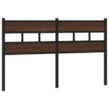 Vidaxl vervangend hoofdbord 140 cm bewerkt hout en staal bruin eikenkleurig