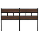 Vidaxl vervangend hoofdbord 140 cm bewerkt hout en staal bruin eikenkleurig