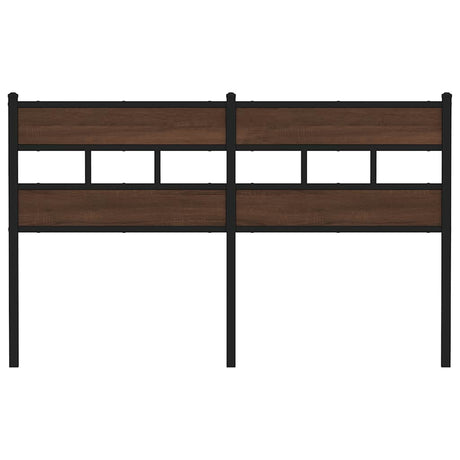 Vidaxl vervangend hoofdbord 140 cm bewerkt hout en staal bruin eikenkleurig