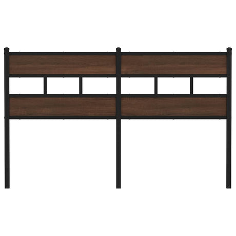 Vidaxl vervangend hoofdbord 160 cm bewerkt hout en staal bruin eikenkleurig