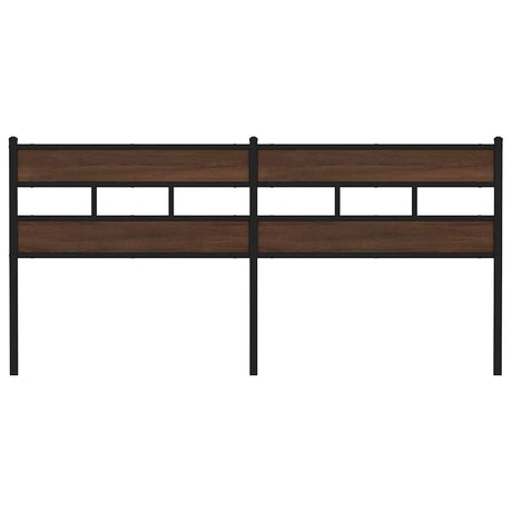 Vidaxl vervangend hoofdbord 180 cm bewerkt hout en staal bruin eikenkleurig