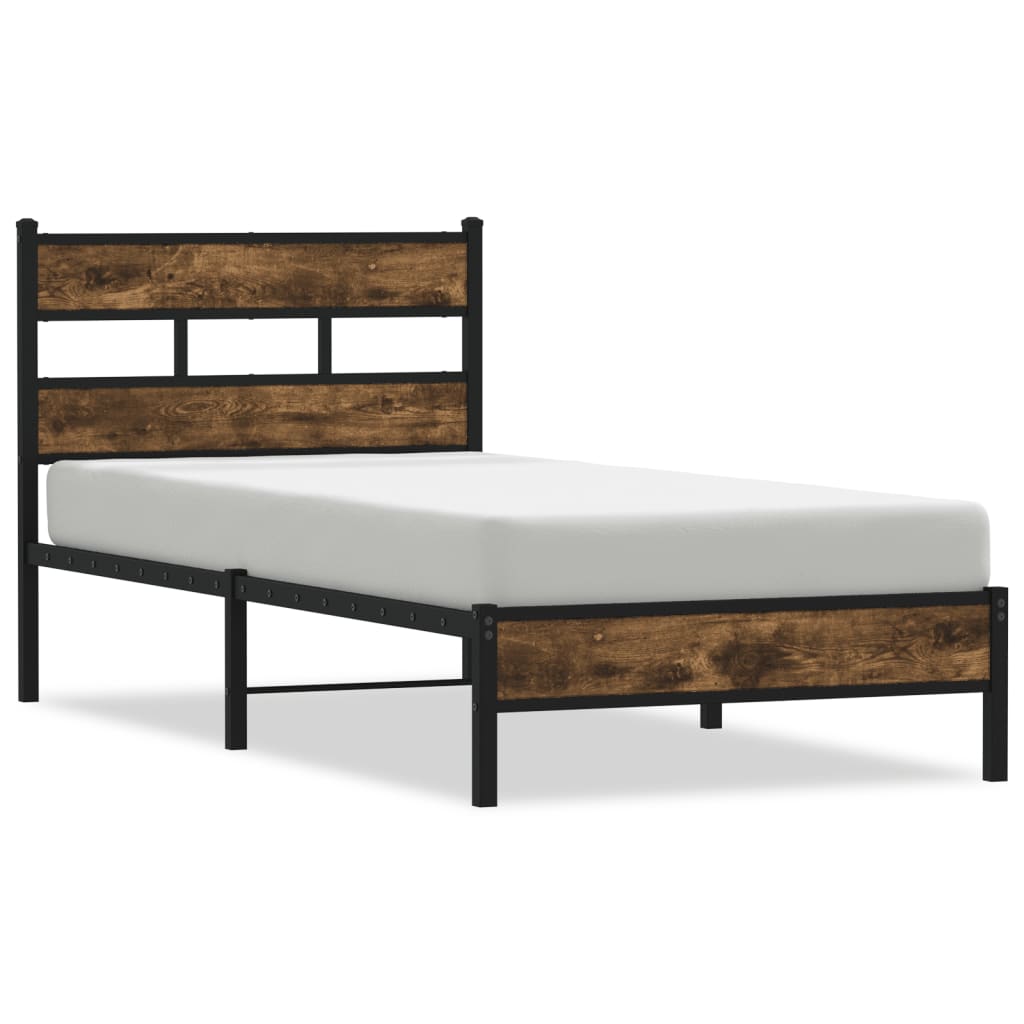 Vidaxl bedframe met hoofdbord zonder matras sonoma eiken 90x200 cm