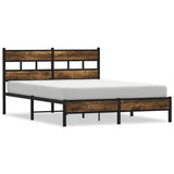 Vidaxl bedframe met hoofdbord zonder matras sonoma eiken 137x190 cm