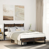 Vidaxl bedframe zonder matras metaal gerookt eikenkleurig 120x200 cm