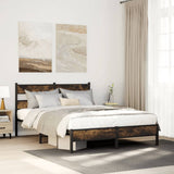 Vidaxl bedframe zonder matras hout gerookt eikenkleurig 107x203 cm
