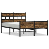 Vidaxl bedframe zonder matras hout gerookt eikenkleurig 120x200 cm