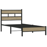 Vidaxl bedframe zonder matras hout sonoma eikenkleurig 75x190 cm