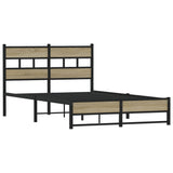 Vidaxl bedframe zonder matras metaal sonoma eikenkleurig 120x190 cm