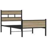 Vidaxl bedframe zonder matras hout sonoma eikenkleurig 107x203 cm