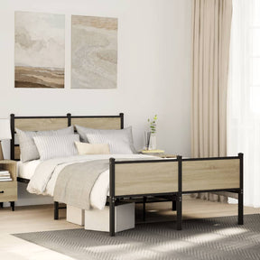 Vidaxl bedframe zonder matras hout sonoma eikenkleurig 120x200 cm