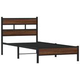 Vidaxl bedframe zonder matras bewerkt hout bruin eikenkleur 90x190 cm