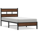Vidaxl bedframe zonder matras bewerkt hout bruin eikenkleur 90x200 cm