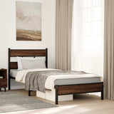 Vidaxl bedframe zonder matras bewerkt hout bruin eikenkleur 90x200 cm