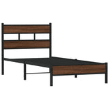 Vidaxl bedframe zonder matras bewerkt hout bruin eikenkleur 107x203 cm