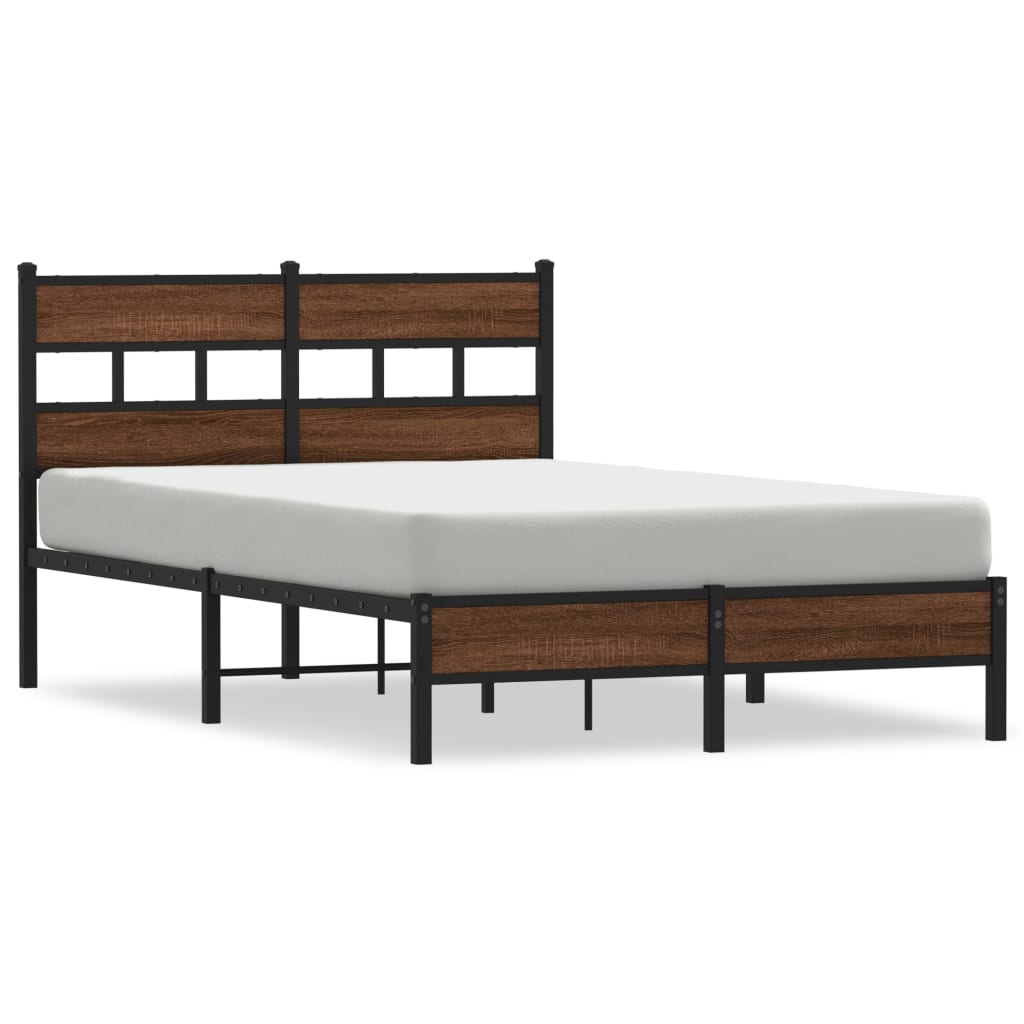 Vidaxl bedframe zonder matras bewerkt hout bruin eikenkleur 120x200 cm