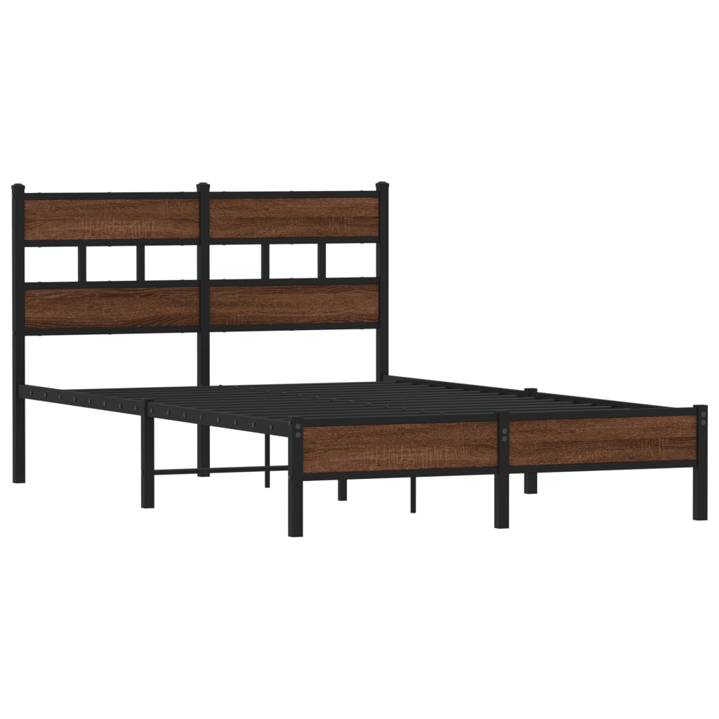 Vidaxl bedframe zonder matras bewerkt hout bruin eikenkleur 120x200 cm