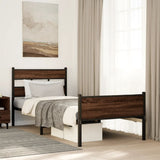 Vidaxl bedframe zonder matras bewerkt hout bruin eikenkleur 75x190 cm