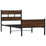 Vidaxl bedframe zonder matras bewerkt hout bruin eikenkleur 90x190 cm