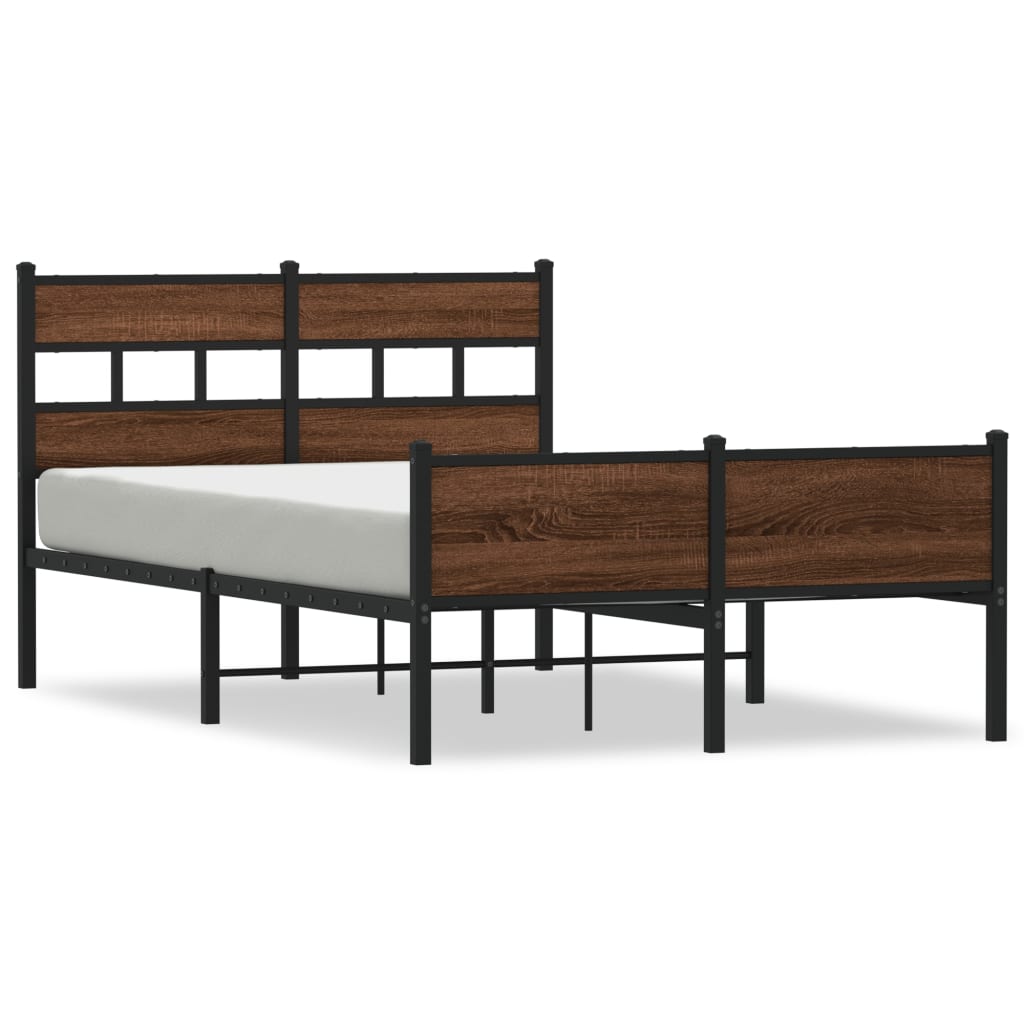Vidaxl bedframe zonder matras bewerkt hout bruin eikenkleur 120x190 cm