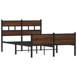 Vidaxl bedframe zonder matras bewerkt hout bruin eikenkleur 120x200 cm
