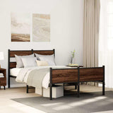 Vidaxl bedframe zonder matras bewerkt hout bruin eikenkleur 120x200 cm