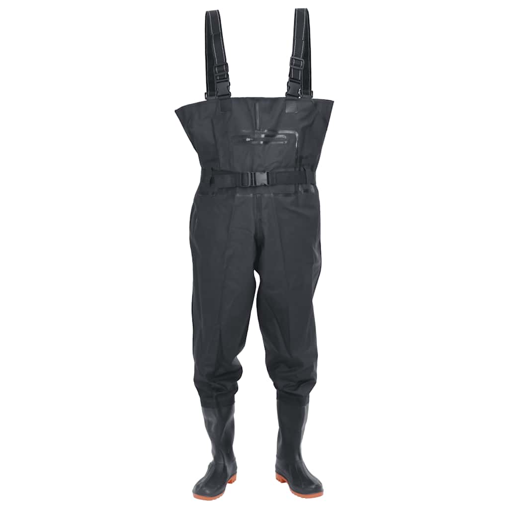 Vidaxl Watanzug mit Stiefeln und Gürtel Größe 45 schwarz