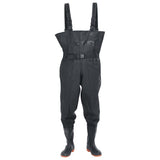 Vidaxl Watanzug mit Stiefeln und Gürtel Größe 45 schwarz