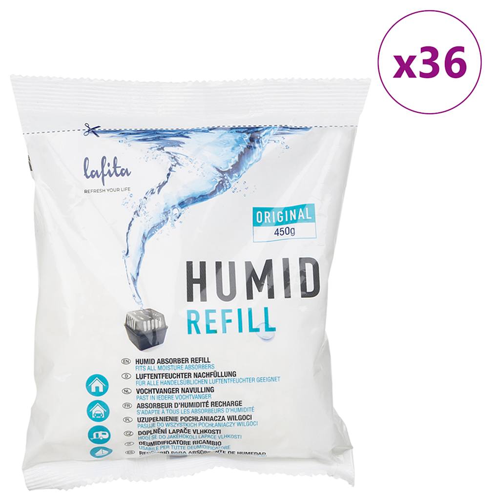 Vidaxx Nachfüllungen für Luftentfeuchter 36 Stück 450 g