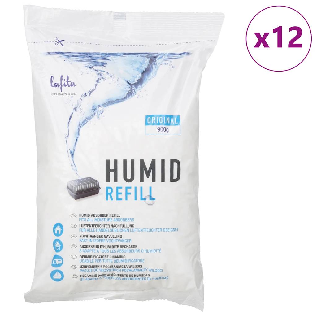 VidaXL Nachfüllungen für Luftentfeuchter 12 Stück 900 g