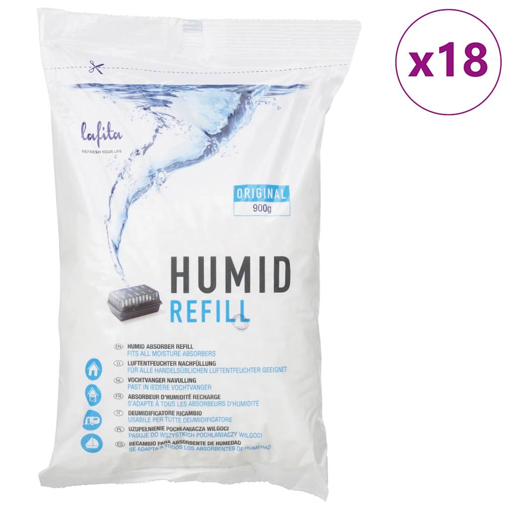Vidaxx Nachfüllpackungen für Luftentfeuchter 18 Stück 900 g