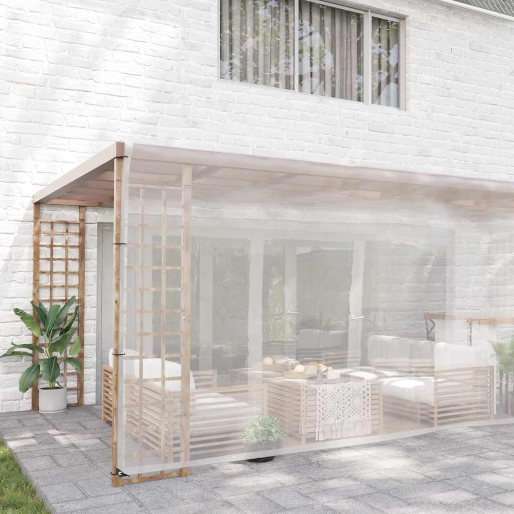 Vidaxx transparente Plane mit Ösen 5x12 m Polyethylen