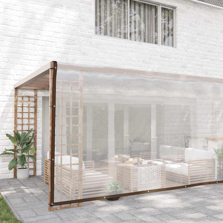 Vidaxx transparente Plane mit Ösen 5x12 m Polyethylen