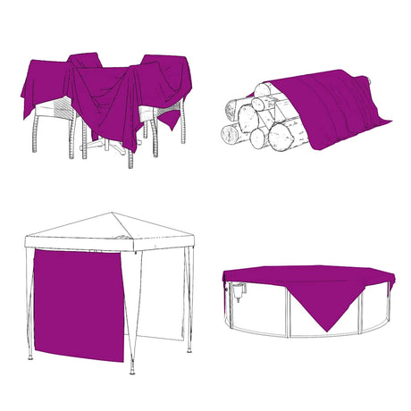 VidaXL transparente Plane mit Ösen 4x6 m PVC