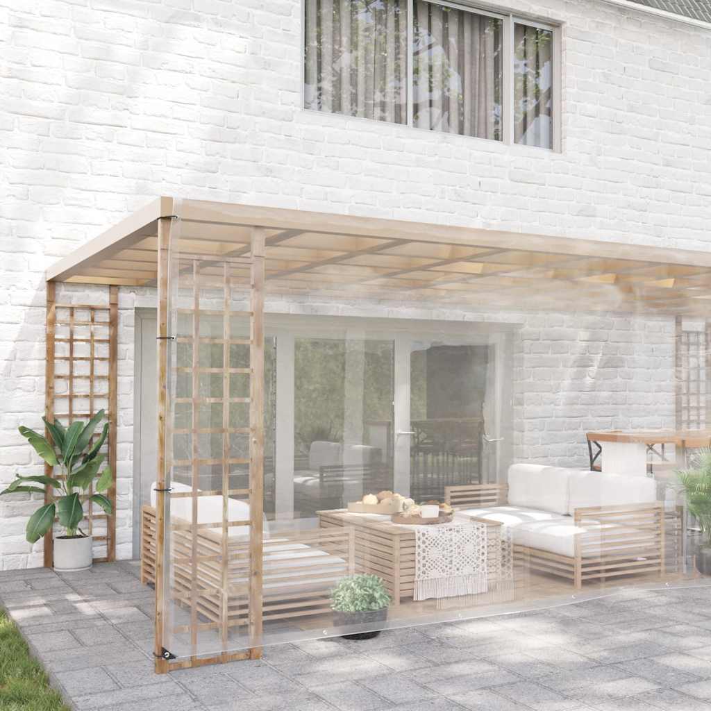 VidaXL transparente Plane mit Ösen 6x8 m PVC