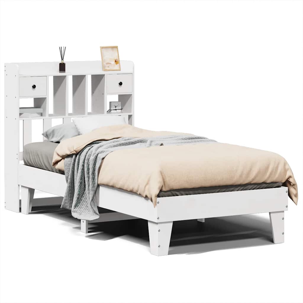 Vidaxl bedframe zonder matras massief grenenhout wit 90x190 cm